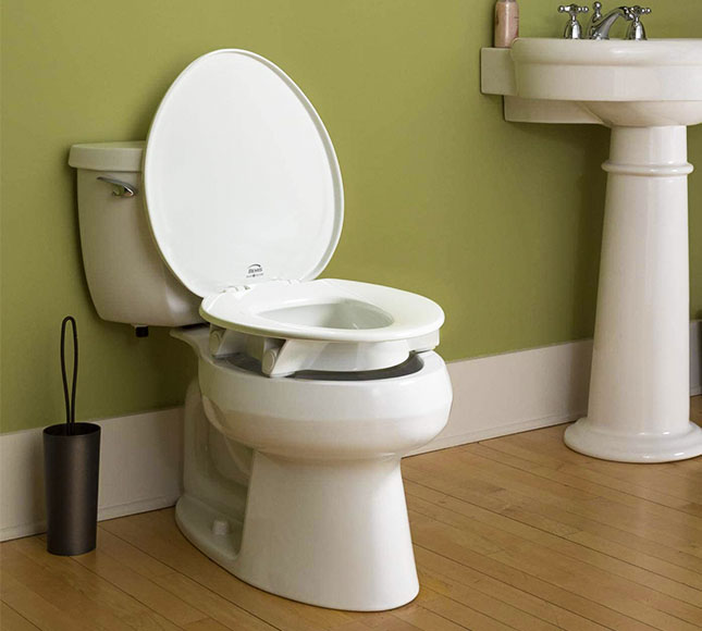 A toilet seat riser for obese people
