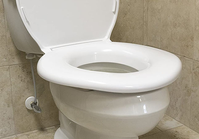 Picture of a toilet seat for heavy person
